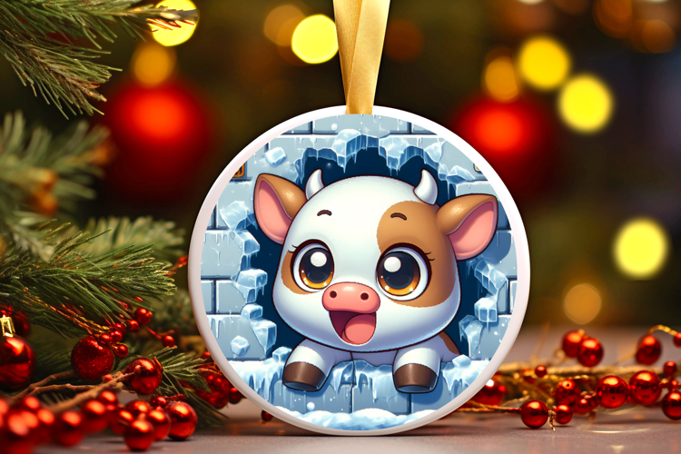 Round Christmass Ornament PNG