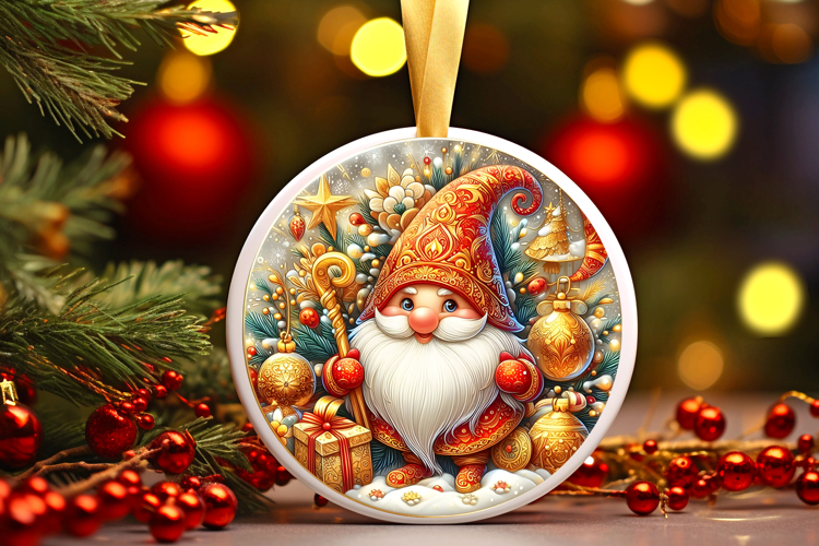 Round Christmass Ornament PNG