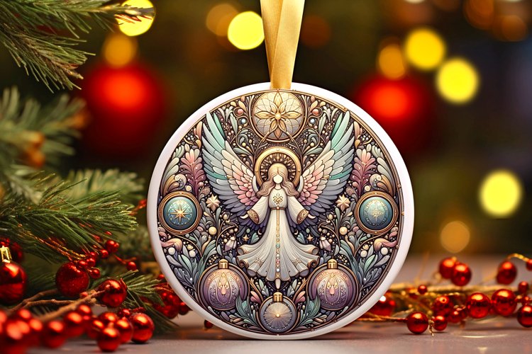 Round Christmas Ornament Sublimation|Clipart
