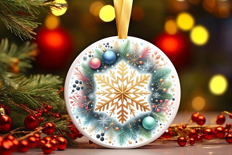 Round Christmass Ornament PNG