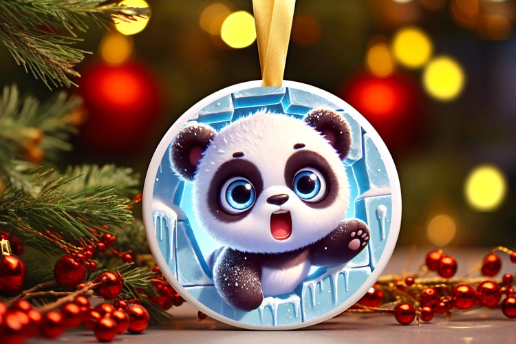 Round Christmas Ornament Sublimation|Clipart