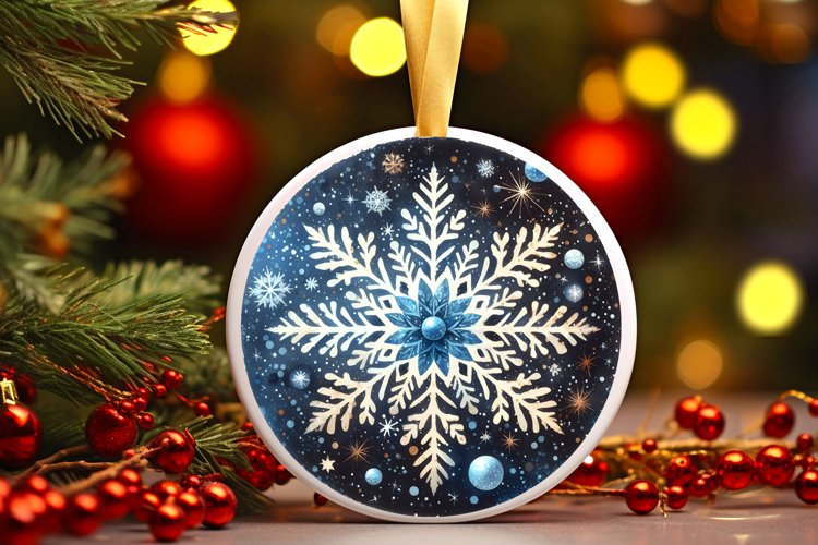 Round Christmas Ornament Sublimation|Clipart