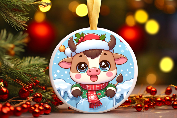 Round Christmass Ornament PNG