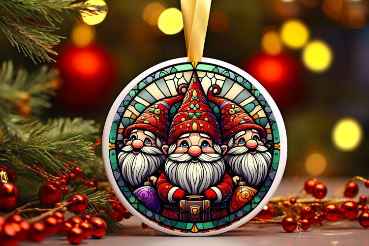 Round Christmas Ornament Sublimation|Clipart