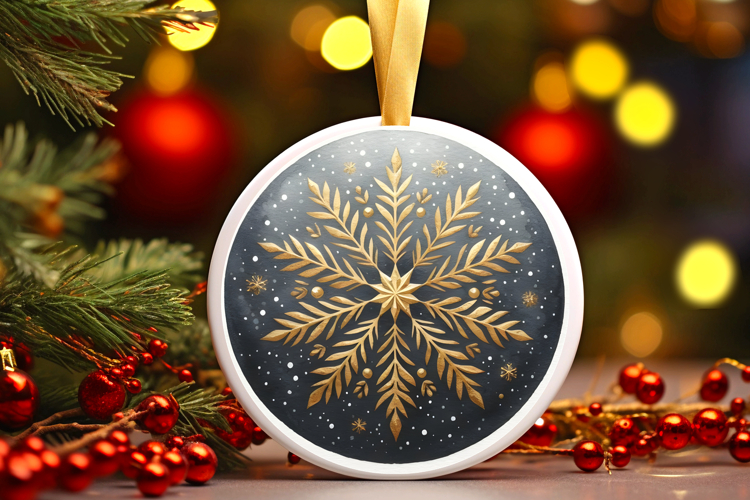 Round Christmass Ornament PNG