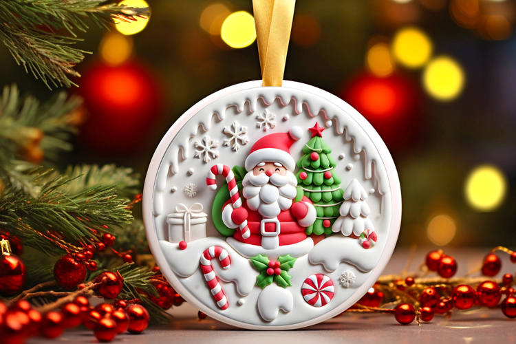 Round Christmass Ornament PNG