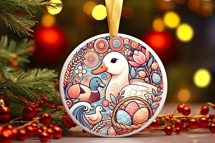 Round Christmas Ornament Sublimation|Clipart