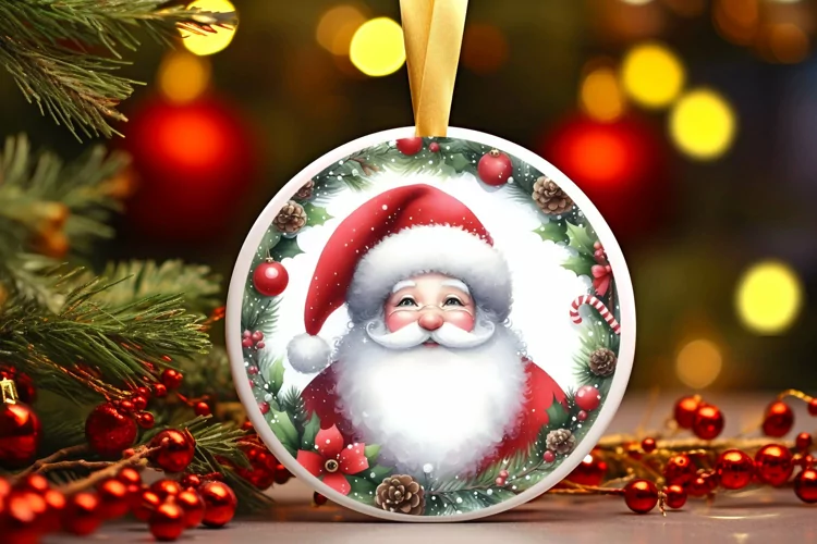 Watercolor Santa Christmas Image