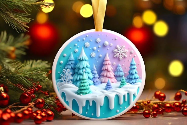 3D Winter Scene with Melting Edges