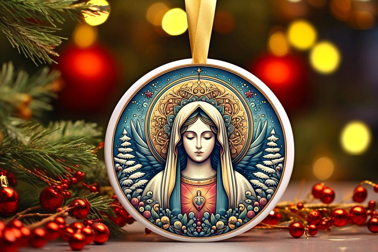 Round Christmas Ornament Sublimation|Clipart