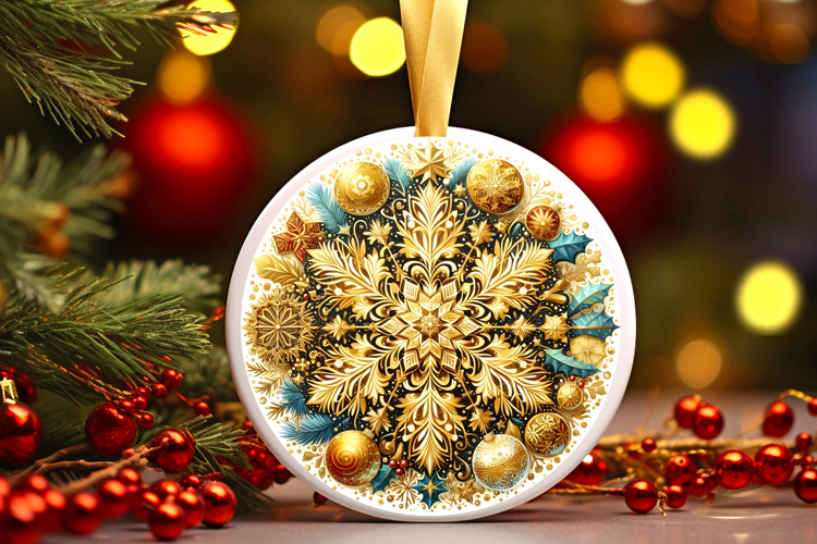 Round Christmass Ornament PNG
