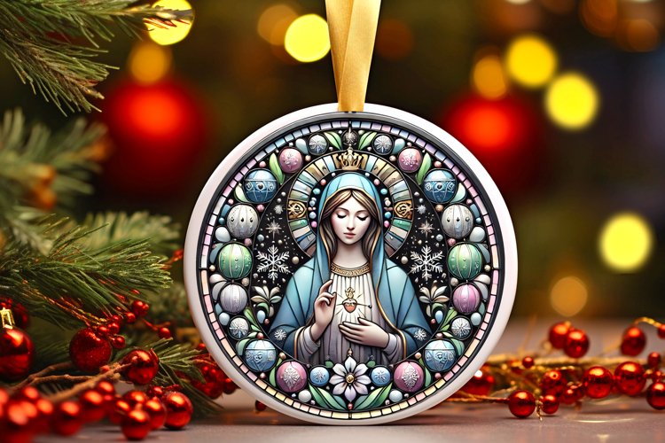 Round Christmas Ornament Sublimation|Clipart