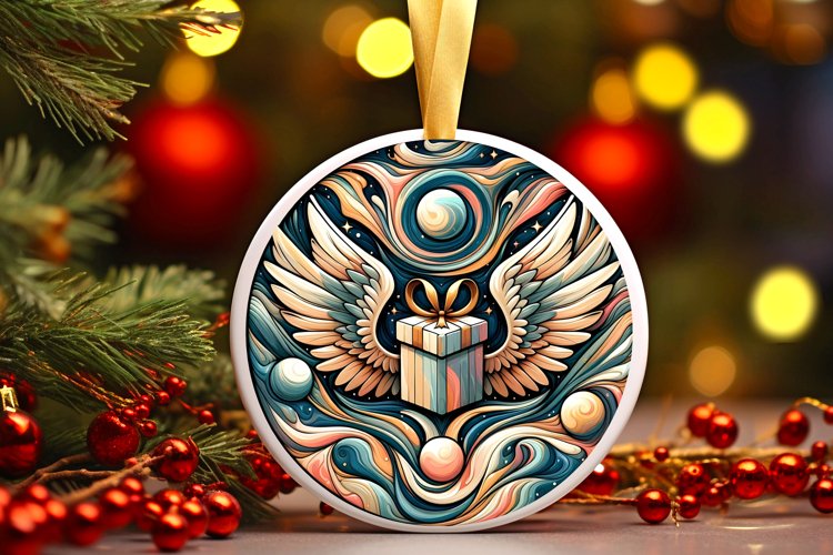 Round Christmas Ornament Sublimation|Clipart