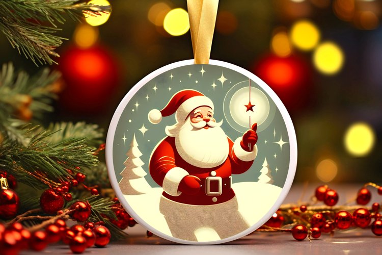 Round Christmas Ornament Sublimation|Clipart