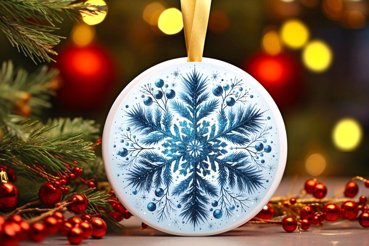 Round Christmas Ornament Sublimation|Clipart