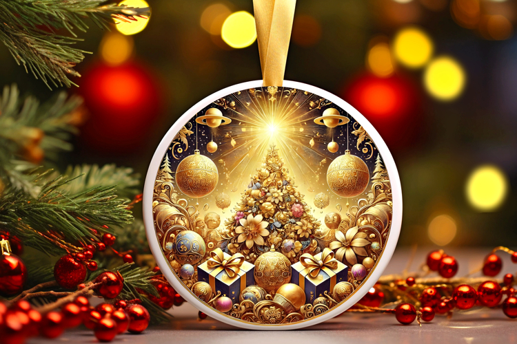 Round Christmass Ornament PNG