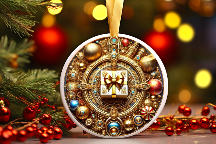Round Christmass Ornament PNG