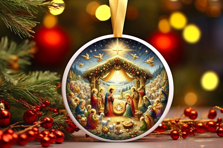 Round Christmass Ornament PNG