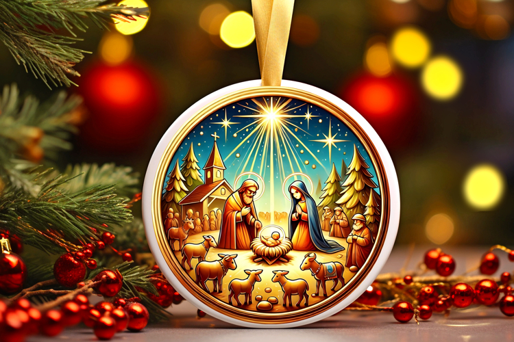 Round Christmass Ornament PNG