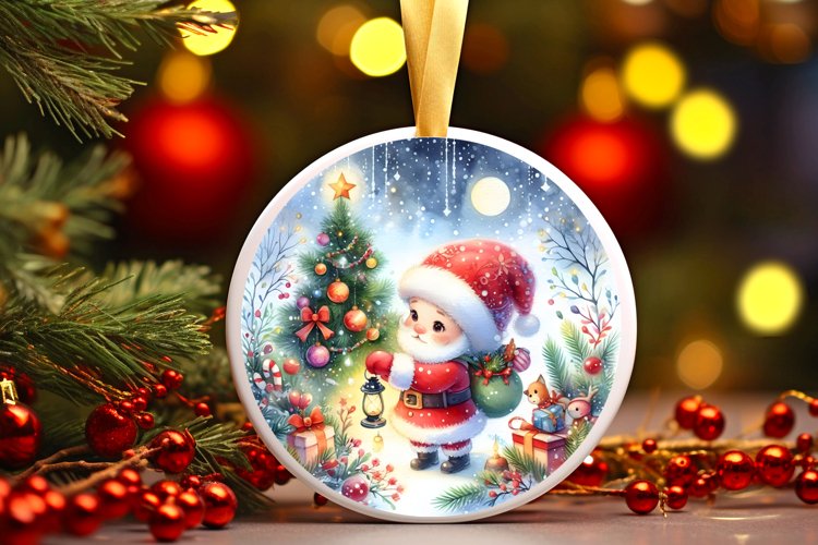 Santa's Little Helper Christmas Ornament example image 1