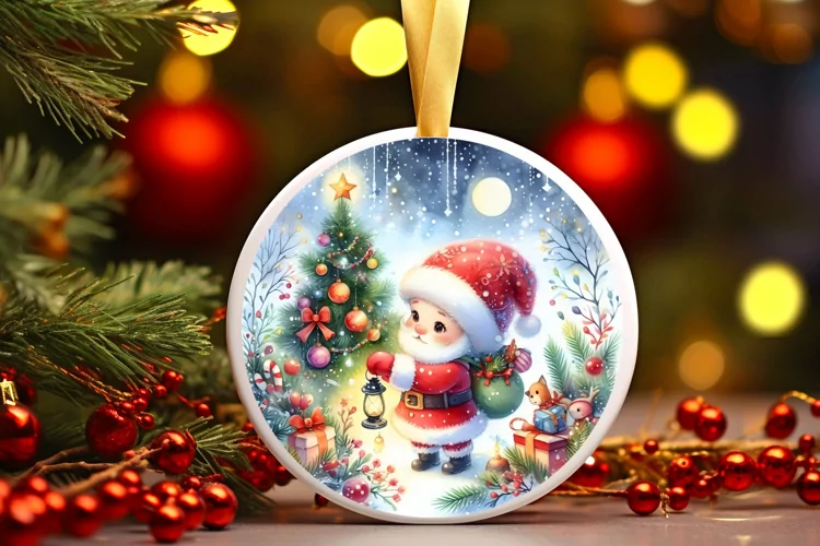 Santa's Little Helper Christmas Ornament