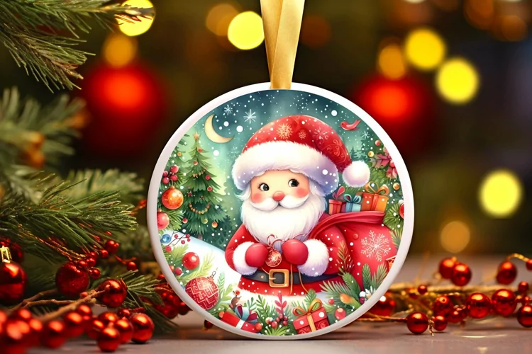 Santa's Little Helper Christmas Ornament