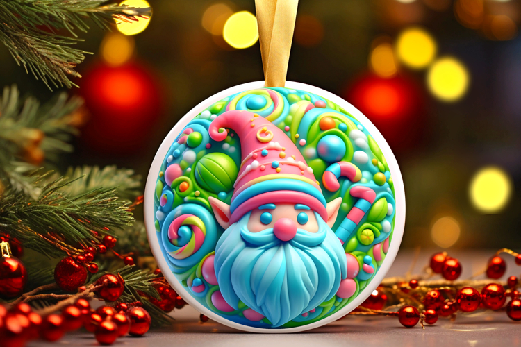 Round Christmass Ornament PNG