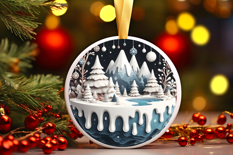 Round Christmass Ornament PNG