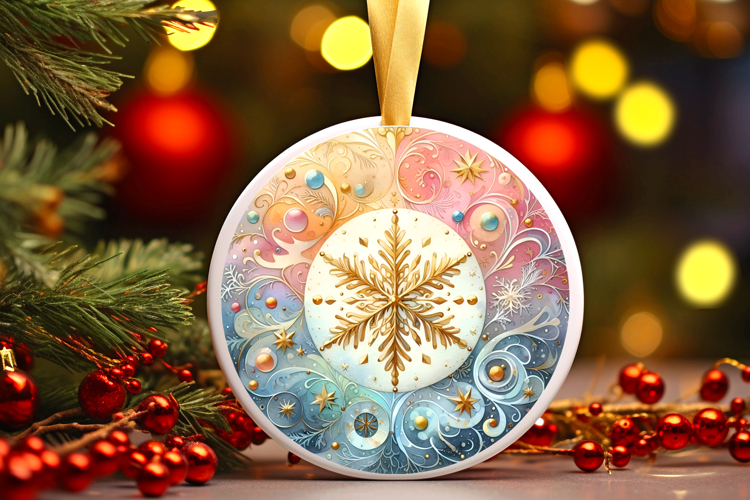 Round Christmass Ornament PNG