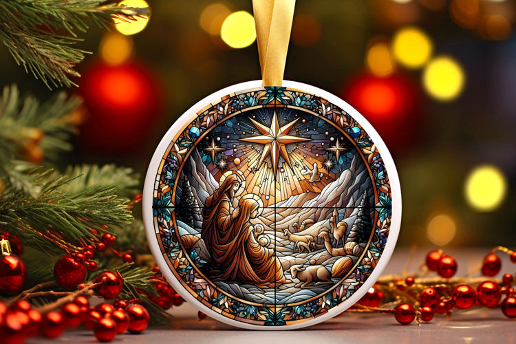 Round Christmass Ornament PNG