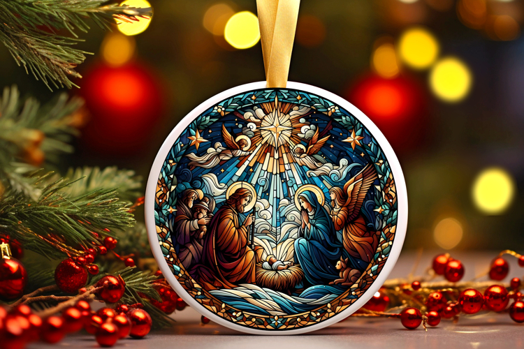 Round Christmass Ornament PNG