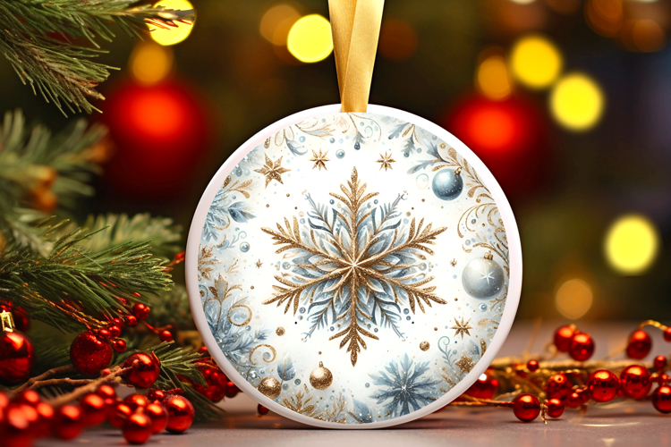 Round Christmass Ornament PNG
