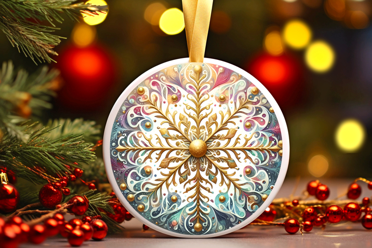 Round Christmass Ornament PNG