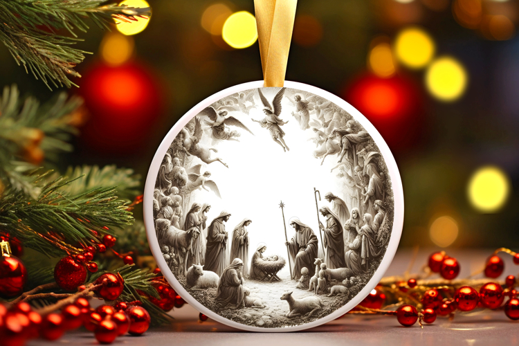 Round Christmass Ornament PNG