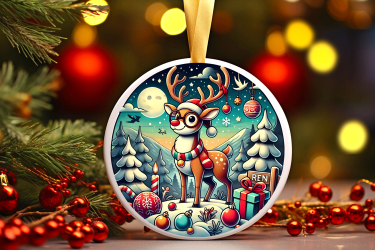 Round Christmass Ornament PNG