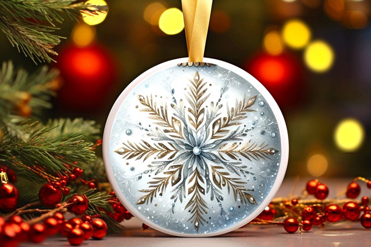 Round Christmas Ornament Sublimation|Clipart