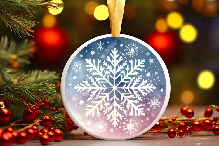 Round Christmas Ornament Sublimation|Clipart