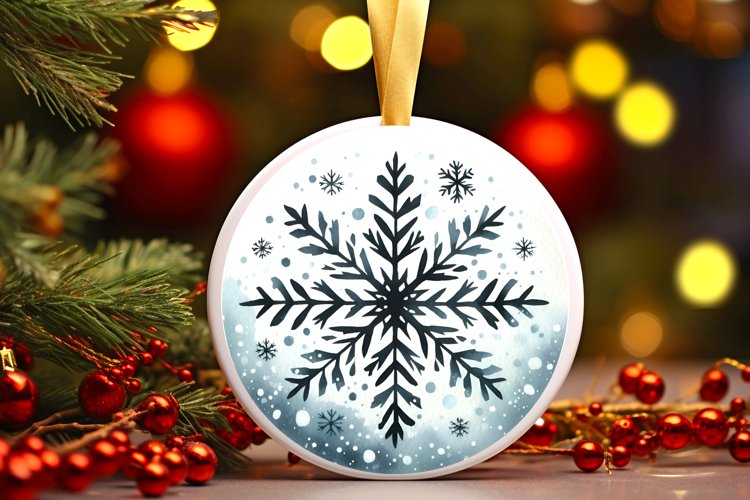 Round Christmas Ornament Sublimation|Clipart