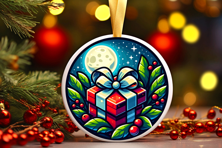 Round Christmass Ornament PNG