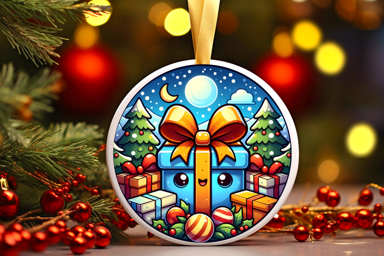 Round Christmass Ornament PNG