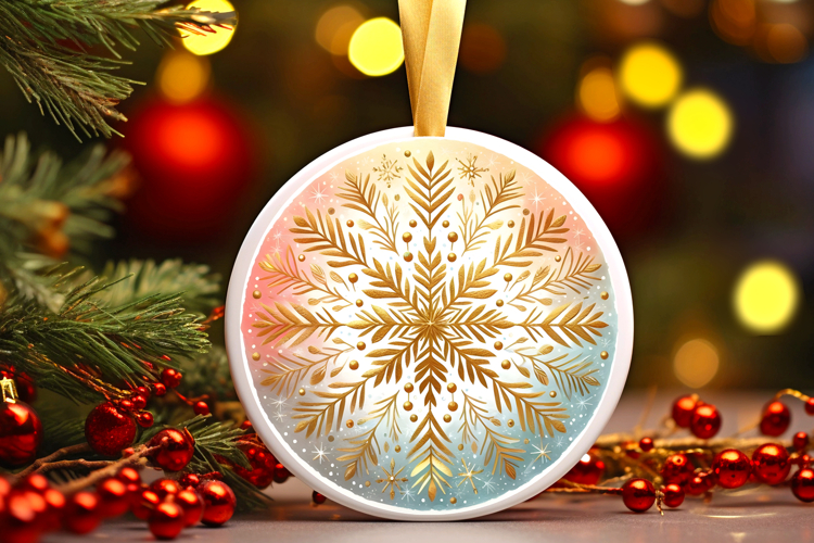 Round Christmass Ornament PNG