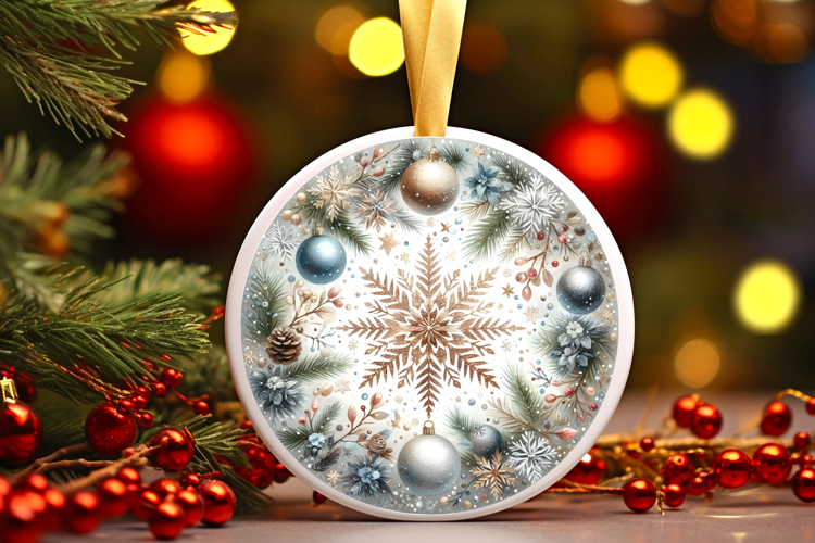 Round Christmass Ornament PNG
