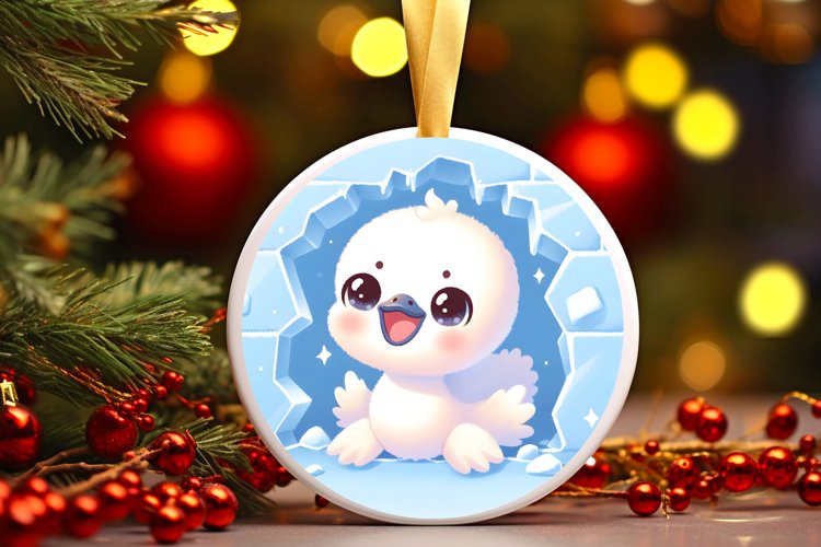 Round Christmas Ornament Sublimation|Clipart