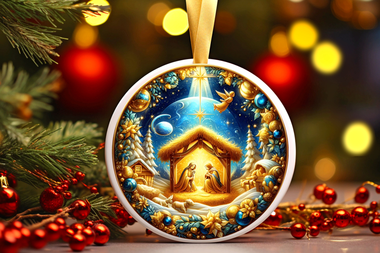 Round Christmass Ornament PNG