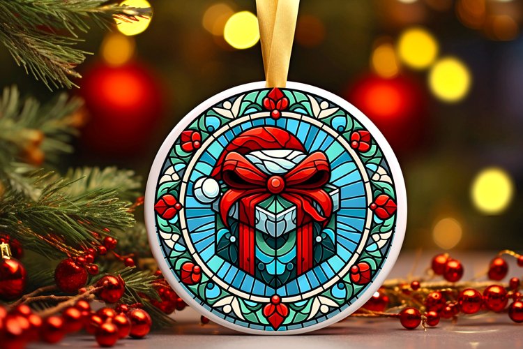 Round Christmas Ornament Sublimation|Clipart