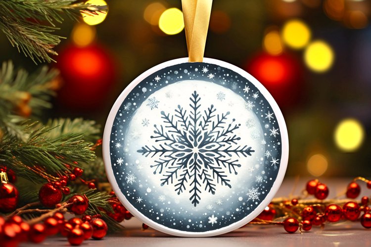 Round Christmas Ornament Sublimation|Clipart