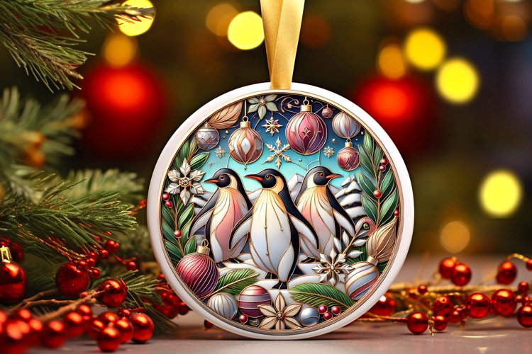 Round Christmas Ornament Sublimation|Clipart