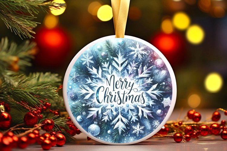 Round Christmas Ornament Sublimation|Clipart