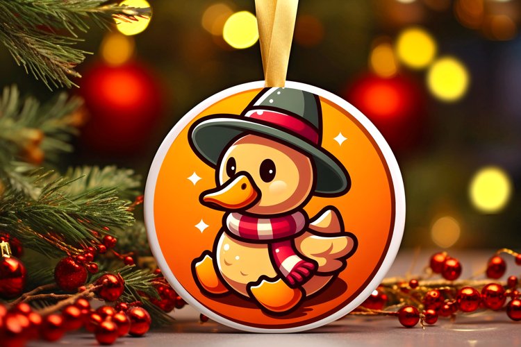 Round Christmas Ornament Sublimation|Clipart