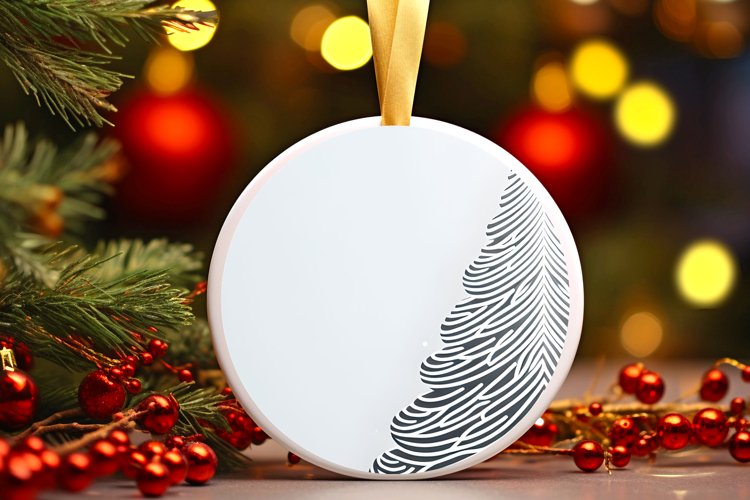 Round Christmas Ornament Sublimation|Clipart